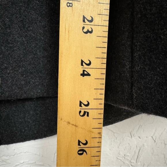 Michael Kors Charcoal Grey Wool Pea Coat Womens S Classic Warm Winter Short Fall - Picture 8 of 9